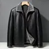 Chaqueta de cuero para hombre con forro polar y grosor adicional, ropa exterior de forro polar engrosada, chaqueta de cuero casual ajustada para hombre, nueva de otoño e invierno 2026 transfronteriza