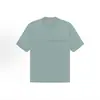 Versão Transfronteiriça SS23 Essenciais Morandi Silicone Lettering Solta Gola Redonda Nevoeiro Estilo Americano Pesada Camiseta de Manga Curta