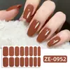 Fábrica Zhengxiang Personalizado Oem Cor Pura Simples 16 Películas para Esmalte Adesivos de Unha Estilo Europeu e Americano Exportação Adesivos de Nail Art Odm