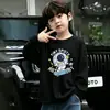 Camiseta de manga larga para niño, moderna y elegante, 100% algodón, primavera/otoño 2026, camiseta básica con estampado de dibujos animados estilo coreano para niños
