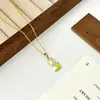 Collar de Flor Elegante Estilo Nuevo Europeo y Americano Lugong con Colgante de Tulipán Colorido con Goteo de Aceite, Joyería Exquisita y Lujosa de Cadena para Clavícula
