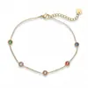Aogu Moda Popular Transfronteiriça Luxo Acessível Pulseira de Aço Inoxidável Banhada a Ouro 18K com Zircônia Joia de Mão Versátil de Nicho para Mulheres