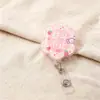 Porta-Crachá Retrátil de Acrílico com Texto, Porta-Crachá de Identificação, Clipe de Crachá Personalizado Fofo, Disponível para Atacado