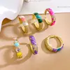 Anillo de Corazón Colorido Estilo Chino Nuevo con Esmalte, Anillo Minimalista de Nicho Estilo Ins Ajustable para Mujer