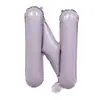 Globos de Papel de Aluminio de 16 pulgadas Color Morado Macarrón Morado Claro Letras A-Z Números 0-9 Decoración para Fiesta de Cumpleaños Globos Banner