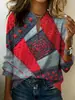 Camisa casual holgada de mujer con estampado floral para Amazon AliExpress europeo y americano