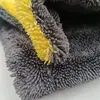 Tecido de Trança Torcida Bicolor de Camada Dupla Toalha Absorvente para Lavagem de Carros Toalha Especial de Microfibra para Carros Suprimentos de Limpeza para Carros