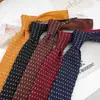 Fornecimento Direto de Fábrica Ponto de Venda Casual Estreita 6CM Colorida Estilo Coreano Gravata de Tricô de Lã Europeia e Americana Unissex Decorativa