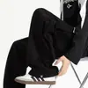 Pantalones de chándal pesados retro americanos nuevos 2026, holgados para hombre, pantalones largos casuales fluidos, pantalones de pierna recta modernos y elegantes