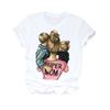 Camiseta de Manga Corta para Mujer Verano Estudiante Talla Europea Comercio Exterior Europeo y Americano 2025 Top Casual Estampado Wish