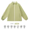 Chaqueta Cortavientos Larga de una Sola Capa Ropa de Trabajo Estampado Personalizado Logo Chaqueta a Prueba de Tres Elementos Ropa para Grupo al Aire Libre Bordar