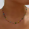 Pulsera Collar de Corazón Colorido Estilo Ins Europeo y Americano, Pulsera de Dopamina Personalizada con Forma de Corazón de Aleación, Moderna y de Alta Gama