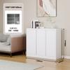 Gabinete de Balcón, Gabinete de Almacenamiento de Ventana Abuhardillada de Acero de Pie, Gabinete Bajo, Impermeable y Resistente al Sol, Gabinete de Almacenamiento para Artículos Varios y Zapatos, Diseño Moderno y Sencillo