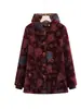 Roupas de inverno para mulheres de meia-idade e idosas, jaqueta acolchoada de algodão da vovó, com forro de fleece e espessada, casaco da mãe, roupas de outono e inverno para idosos, casaco de algodão tamanho grande