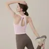 Sujetador Deportivo para Mujer Espalda Bonita Acolchado Push-Up Top para Correr con Almohadilla en el Pecho Sujetador de Pilates Fitness Chaleco de Yoga