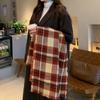 Bufanda a cuadros estilo británico nuevo Moda para todo Bufanda chal de imitación cachemira Sentido alto Estudiante Bufanda para hombre y mujer