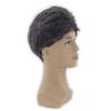 Comércio Exterior Peruca Masculina Europeia e Americana para Pessoas de Meia-Idade e Idosos Cabelo Cacheado Curto Preto e Cinza Cor Mista Parou Cabelo Curto Capa de Peruca Fofa Curta