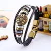 Pulseira de Couro Trançado Estilo Retrô, Simples e Artística, Popular no Aliexpress, Pulseira com Fivela Versátil, Acessório Quente de Vendas Transfronteiriças
