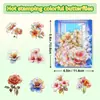 30 Peças de Adesivos Florais Coloridos de Flor de Folha Laser para Pet, Compra Direta Transfronteiriça, Vintage, para Decoração de Diário