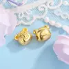 Moneda Hueca de Plata Pura 999 Cobre Dorado Pulido Pulsera Espaciadores para Pulseras de Cuerda Trenzada DIY Accesorios Colgantes Venta al por Mayor