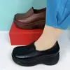 Zapatos de Plataforma Versátiles para Mujer Otoño 2026 Piel Suave Punta Redonda Estilo Nuevo Ligeros Suela Suave Corte Profundo Zapatos de una Sola Pieza Estilo Retro Zapatos de Mamá