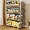 Estante de Armazenamento de Brinquedos Prateleira de Lanches Caixa Carrinho Pequeno Móvel Mochila Armário de Chão Multi-camadas para Cozinha de Crianças Frutas
