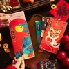 Envelope Vermelho Festivo de Ano Novo Chinês Personalizado Estilo Chinês Criativo Saco de Dinheiro da Sorte Ano do Cavalo Festivo Fuwa Desenho Animado Pacote Vermelho de Festival de Primavera