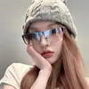 Nuevas Gafas de Sol Antivaho de Una Pieza, Gafas de Sol Metálicas de Moda para Chicas, Gafas de Sol Personalizadas Atractivas y de Alta Gama