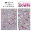 Adesivos Originais de Gatinho Fofo em Relevo à Prova d'Água 3D Adoráveis Pegadas de Gato Adesivas Adesivos de Nail Art Estilo Aa