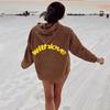 Talla Europea Hombro Descubierto Talla Grande Moda Deportiva Trendy Casual Sudadera con Capucha Pulóver para Hombre y Mujer
