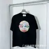 Casa Casablanca Camiseta Casual de Manga Curta Estampada High Street Moda de Nicho Europeia e Americana Algodão Puro Verão