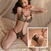 Lencería Lianyungang Maid Leopard Print Uniforme Tres Puntos Caliente Sexy Pasión Cama Coqueteo Libre Nuevas Mujeres