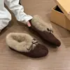 Zapatos Birkenstock con Aumento de Altura Más Terciopelo Zapatos Peludos para Mujer 2026 Elegantes Modernos Nuevo Estilo Invierno Slip-On Cálidos Zapatos de Algodón Zapatos Individuales