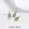 Tendência Nacional Método Antigo Pingente de Ouro de Areia Fogo Azul Gotejamento de Óleo Sorte Oco Esculpido Pérolas Incrustadas Acessórios para Pulseira Colar DIY Feito à Mão