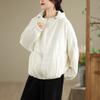 Otoño Nuevo Textura Retro Chaqueta Corta con Capucha para Mujer Holgada Talla Grande Chaqueta Casual Tops Venta al por Mayor