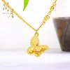 Colar Borboleta Sonho de Fumaça e Chuva Gelo Cintilante Dourado Jianyuesha Artesanato Antigo Colar de Luxo Leve Cor Duradoura Colar Feminino