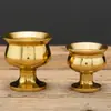 Copa de Vino de Buda de Cobre Puro Hogar Salón de Buda Frente Adoración Dios de la Riqueza Guanyin Copa de Agua Sagrada Taza de Té de Latón Suministros de Buda