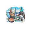 Pegatinas de Refrigerador de Turismo de la Ciudad Guochao Pegatinas Magnéticas Estéreo de Monumentos Tarjeta de Metal Creativa Pegatinas de Refrigerador de Souvenir