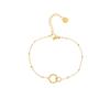 Pulsera Ovalada Francesa Colección para Mujer Colocación de Alto Grado Transfronterizo Papel de Estaño Joyería de Acero Inoxidable Oro y Plata Hecho a Mano en Europa
