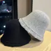 Nuevo Gorro de Punto de Lana Pura Estilo Coreano para Mujer en Otoño e Invierno, Encaje Delicado, Dulce y a la Moda, Suave y Ceroso, Gorro tipo Cubo Pequeño