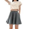 Pantalones Casuales de Tres Puntos de Pierna Ancha Shorts Estilo Barbie Nuevos de Verano para Mujer Pantalones Deportivos Elathe Cintura Alta Adelgazantes Plisados Minnie