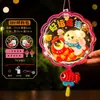 Linternas del Festival de Medio Otoño, Estilo Dibujos Animados 5D, Linternas de Conejo Portátiles con Luz, Kit de Materiales para Manualidades DIY Infantiles, Linternas de Palacio para Puestos