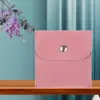 Bolsa de Almacenamiento de Joyería con Broches de Presión de Terciopelo Doble Cara para Collares, Anillos y Colgantes, con Tarjetero Interior, Bolsa de Embalaje Decorativa