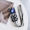 Para Samsung ZFlip6 Funda para Teléfono Correa Cruzada a Cuadros Zflip5 Funda de Cuero Plegable Zflip4 Funda Protectora