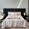 Nuevo Estilo Colcha de Verano de Tencel Lavado Juego de Cuatro Piezas, Colcha de Verano de Seda Fresca, Colcha de Aire Acondicionado, Colcha Fina de Regalo de Verano, Dropshipping