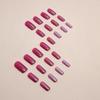 Manicura de uñas postizas de color rosa Barbie Aurora flash, longitud media, cuadrada europea, estilo dulce y atrevido de Instagram, manicura mixta