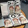 Funda linda y acolchada para teléfono, adecuada para iPhone 16 Pro Max y Apple 17, funda electroplateada de cambio instantáneo