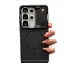 Funda magnética mate para teléfono adecuada para Samsung S26Ultra Que se transforma instantáneamente en una cubierta protectora anti-caídas de alta gama tipo piel S25