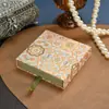 Caja de Cajón de Empaque de Papel para Joyería de Herencia Estilo Palacio, Caja Deslizable para Pulsera de Cuentas Budistas, Caja de Suspensión de PE Antioxidación