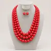 Estilo exagerado de moda transfronteriza coreana Dongdaemun joyería perlas cuentas collar de múltiples capas envolvente cadena de clavícula temperamento